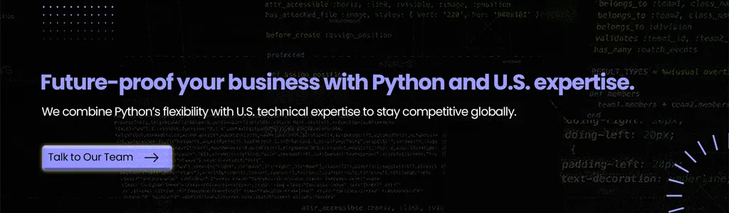 Australian companies leveraging Python and U.S. software engineers to build future-ready, competitive enterprise solutions